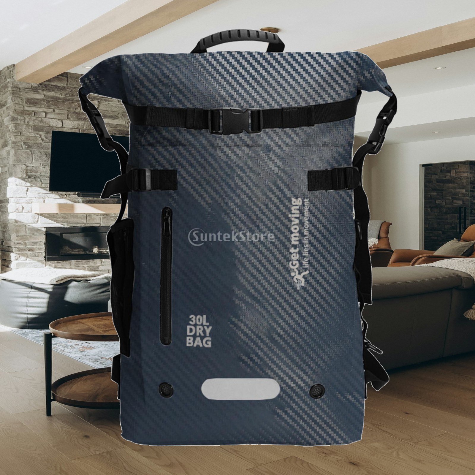 Outdoor Adventure Backpack - Waterproof Boat Bag Carbon Fiber Roll
