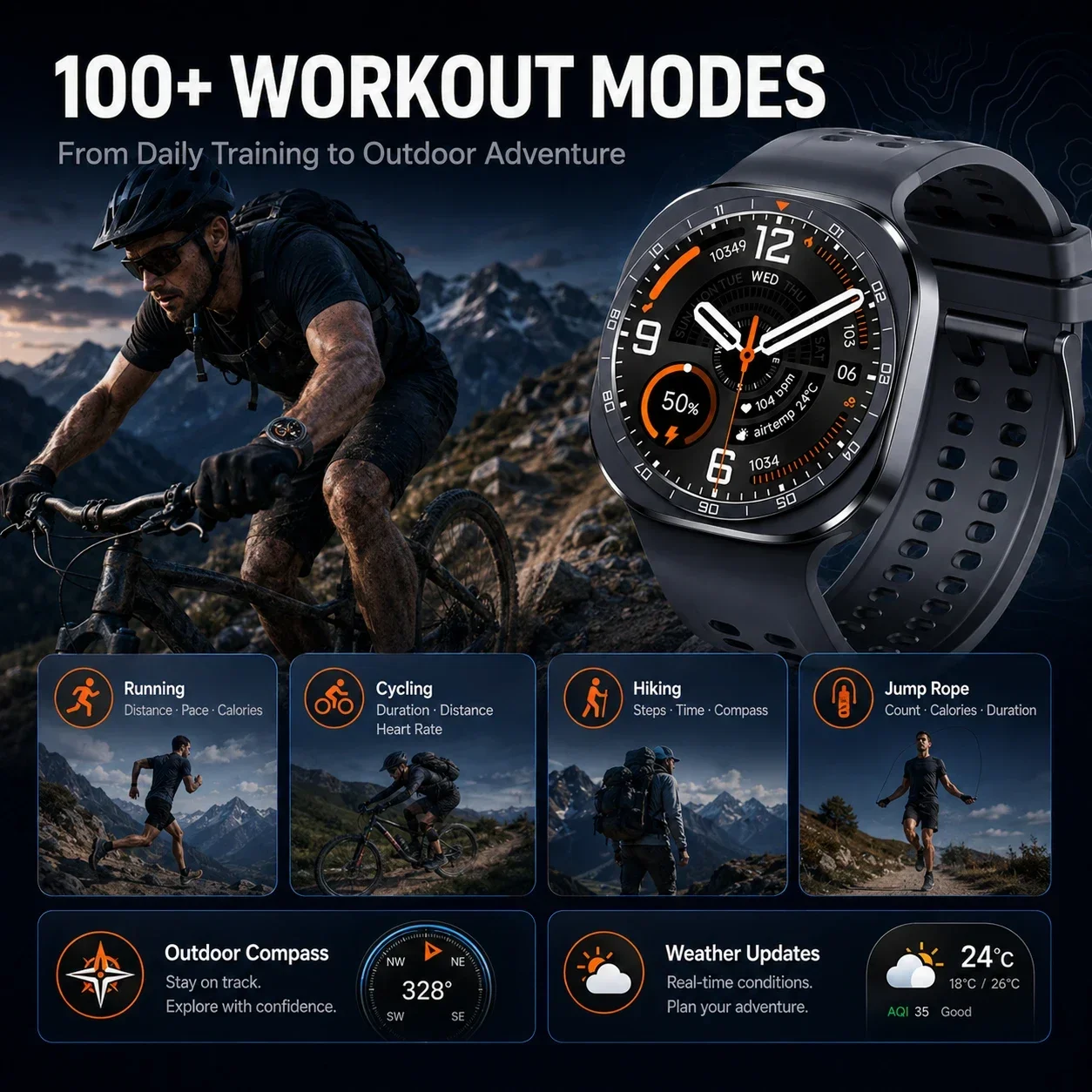2026 Men Rugged Outdoor Smartw - Outdoor Adventure Zone recension och pris
