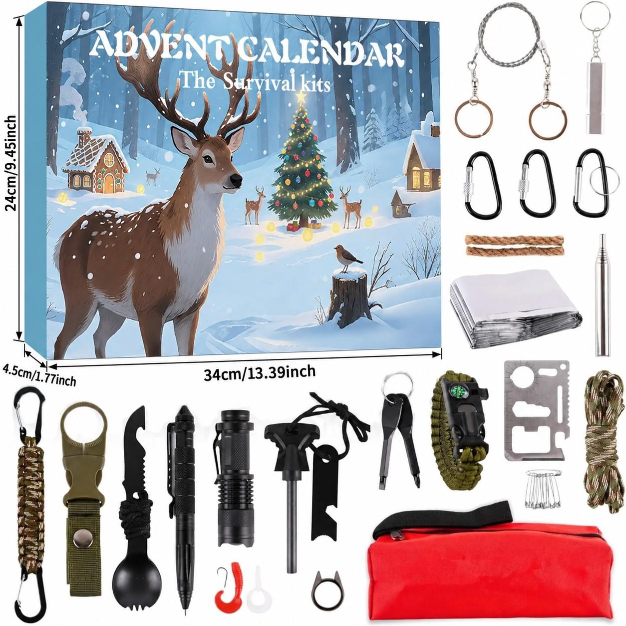 24-Day Survival Tool Christmas - Outdoor Adventure Birthday Party recension och pris