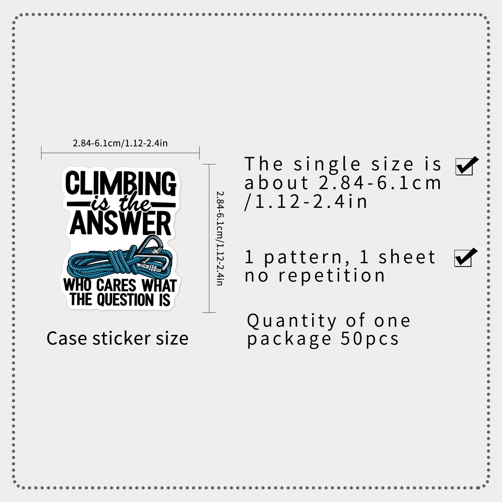 50pcs Climbing Stickers Outdoo - Outdoor Adventure Sports recension och pris